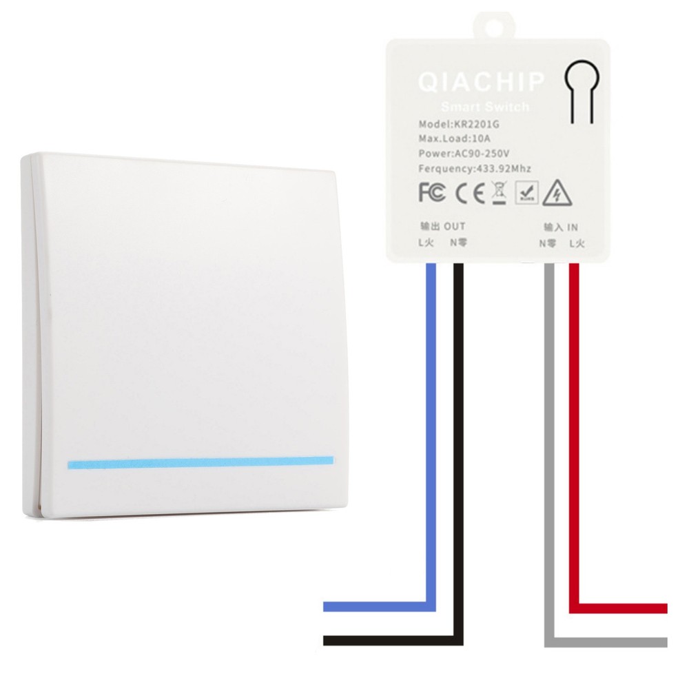 AC 90V~250V 10A 433mhz Receiver Module Wireless Light Switch Anti-interference