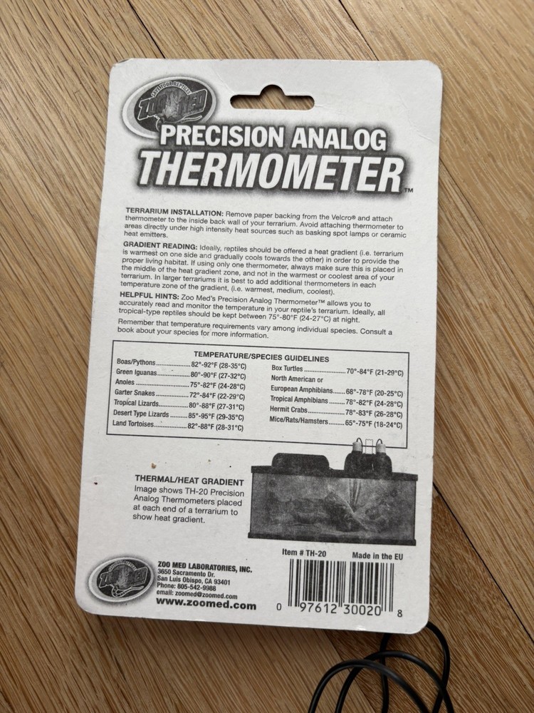 Zoo Med Precision Analog Thermometer
