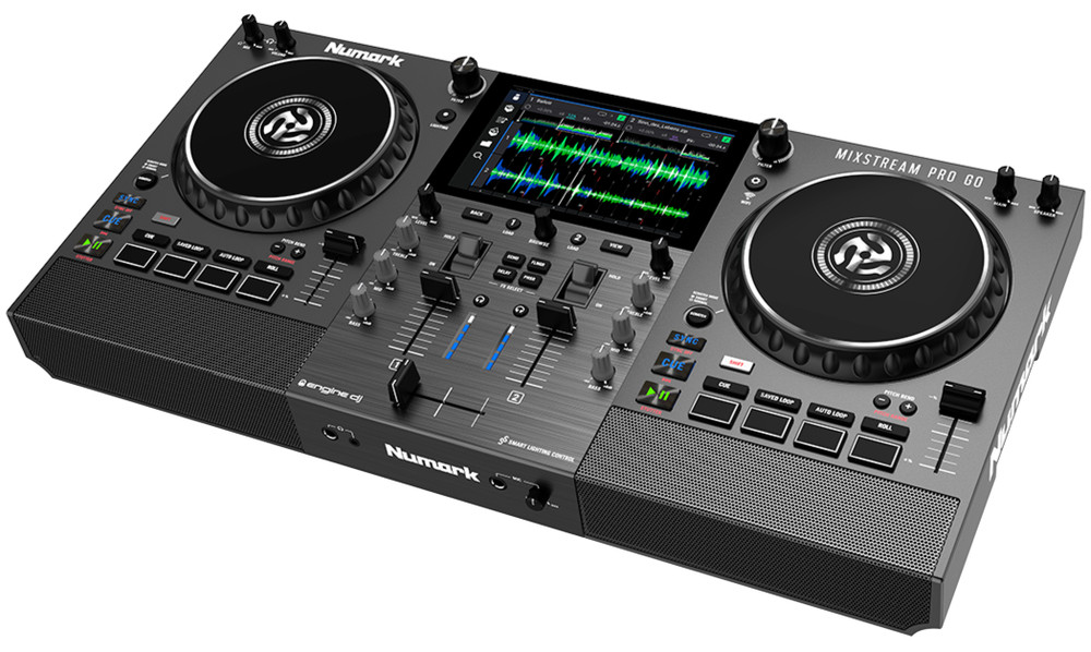 Numark Mixstream Pro Go Battery Powered Streaming DJ Controller + Hard Shell Bag