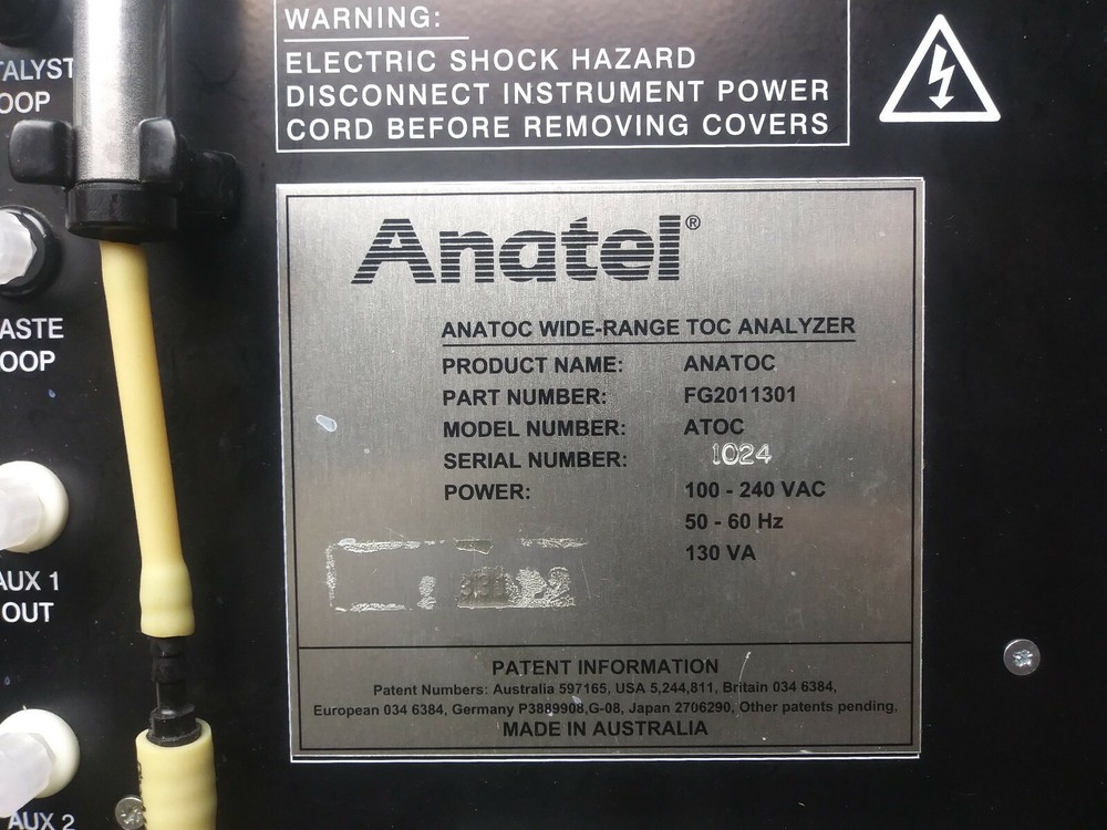 Anatel AnaTOC wide range TOC Analyzer, w/ manual