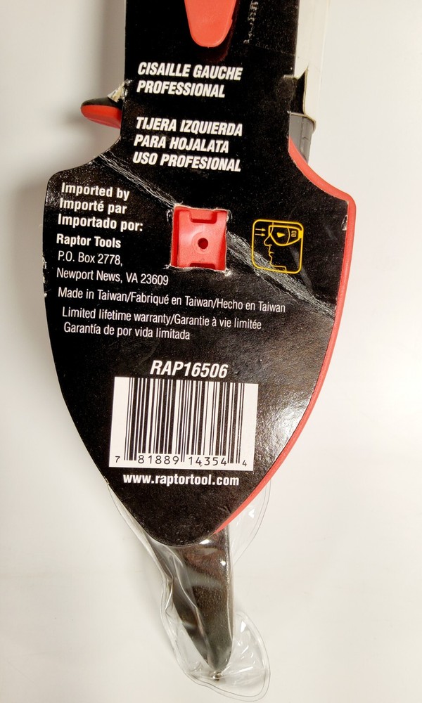 RAPTOR® Tools RAP16506 Professional Grade Left Offset Snip