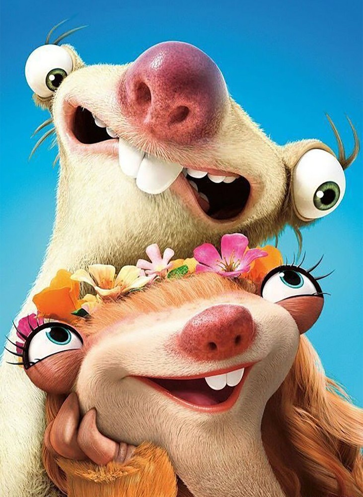 Ice Age Sid & Brooke Iron On Transfer For T-Shirt + Light & Dark Fabrics #4