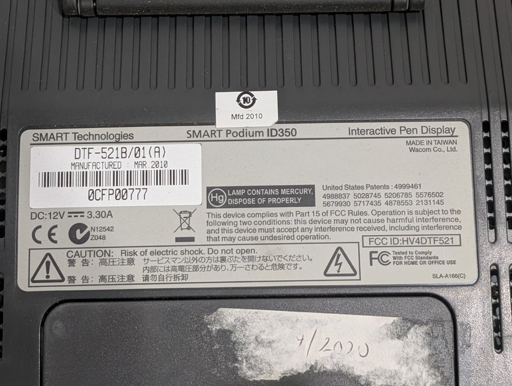 SMART Technologies Sympodium ID350 15" Interactive Touchscreen Display