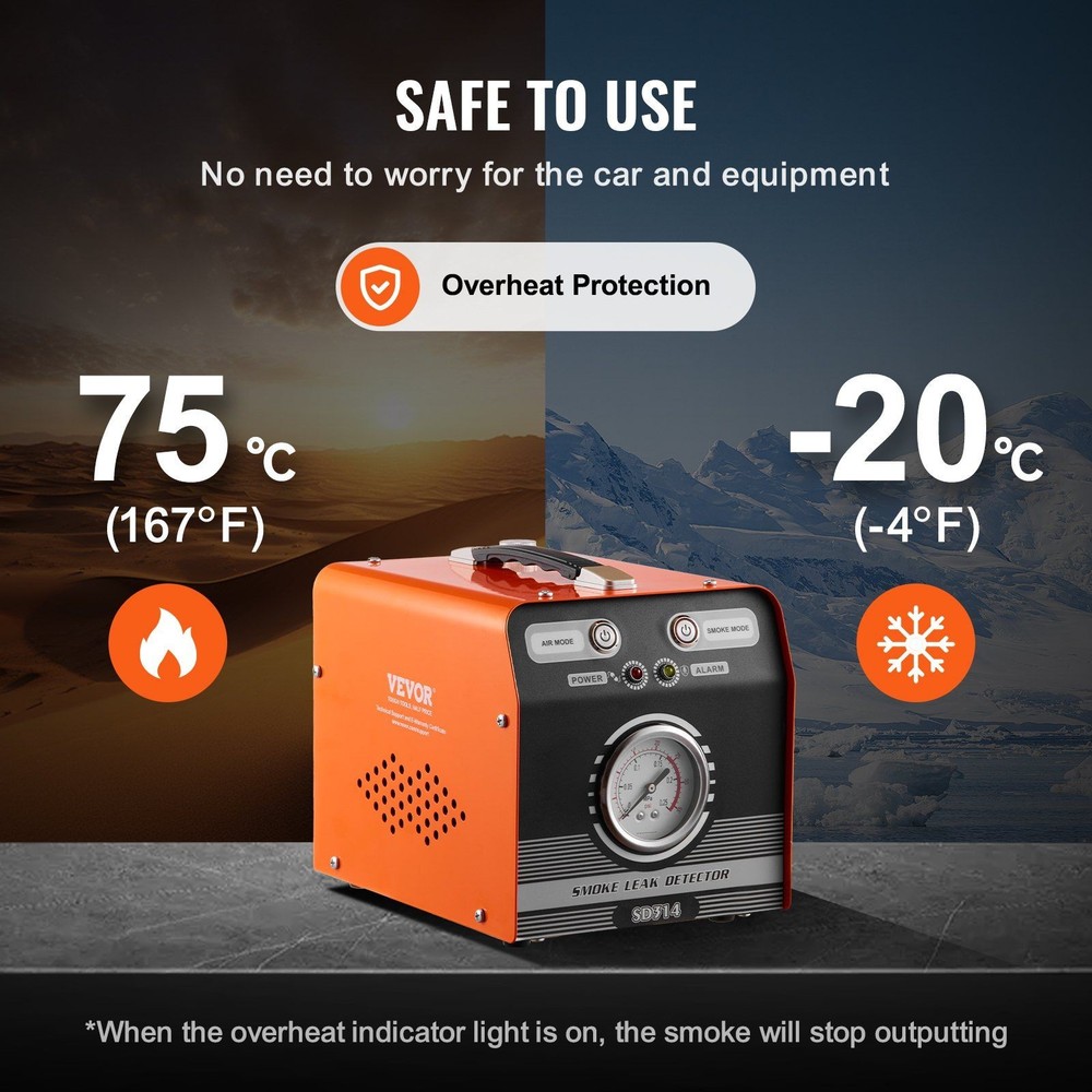 Complete Smoke Diagnostic Tool with No External Pump Needed 8L/min Output