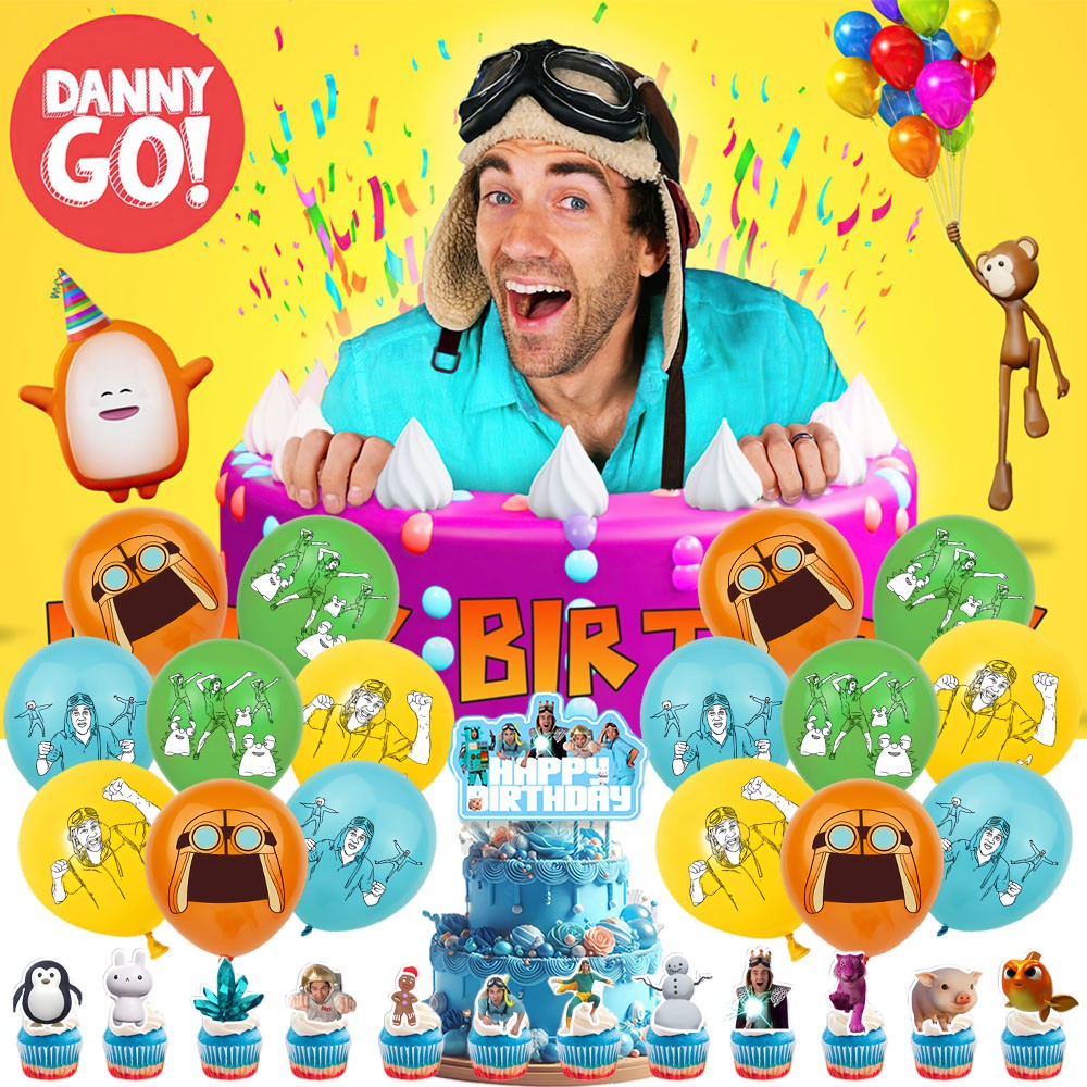 Danny Party Supplies Birthday Decor Set Balloons Cake Toppers Banner