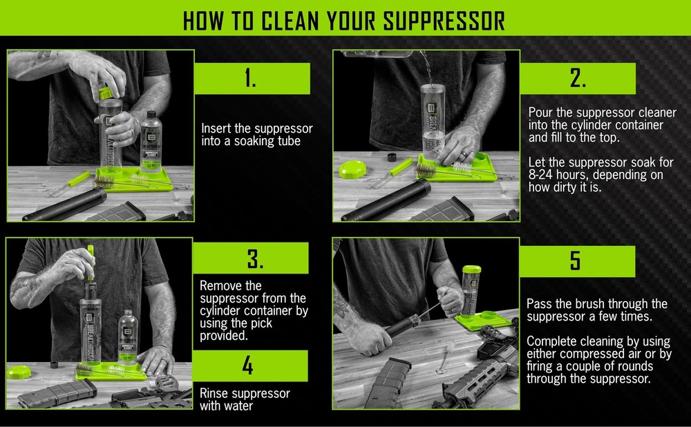 Breakthrough Clean Technologies Suppressor Cleaning Kit, 16 Ounce, Multi