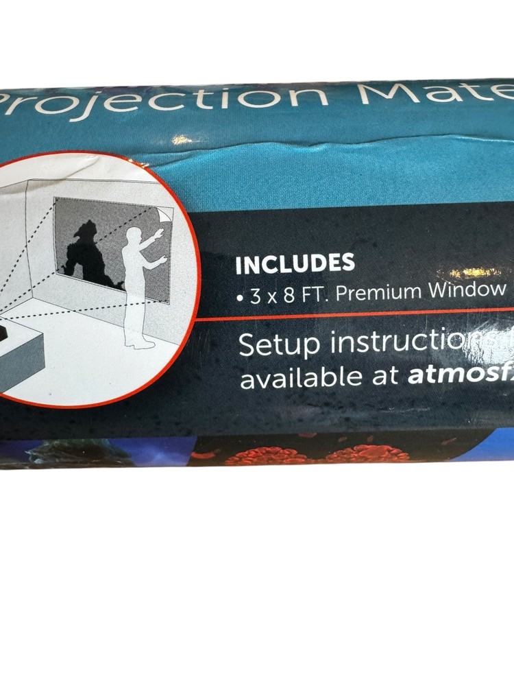 Projector & Premium Window Projection Material 3’x8’