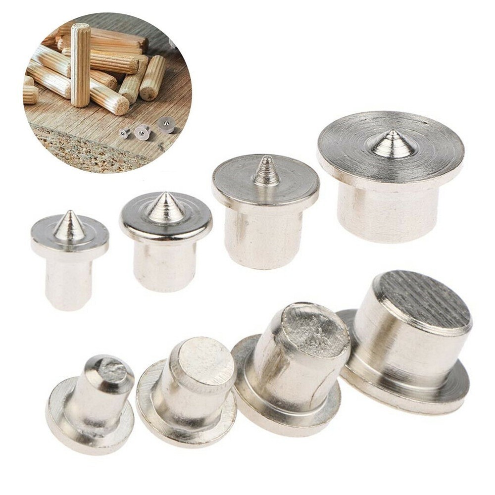 Dowel Centre Point Marker Hole Chrome plating Solid 8mm 12mm Points Pin Wood