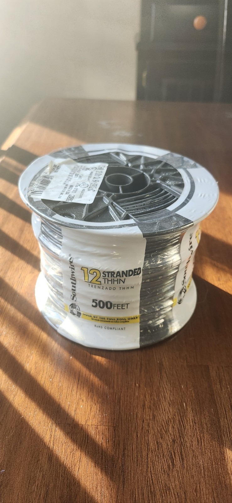 500 Feet 12 Stranded Copper THHN Wire (Black)