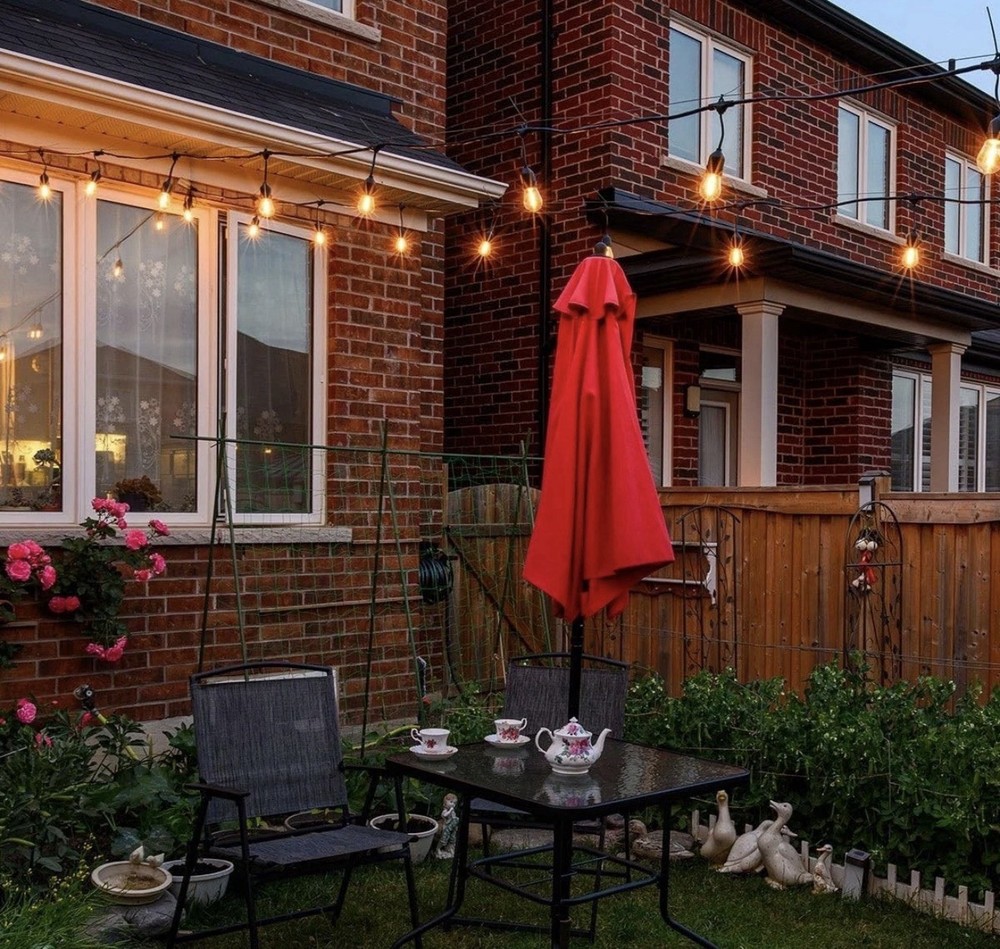 FEIT 48’ Outside LED String Lights, 24 Shatter Resistant Bulbs 2 PACK