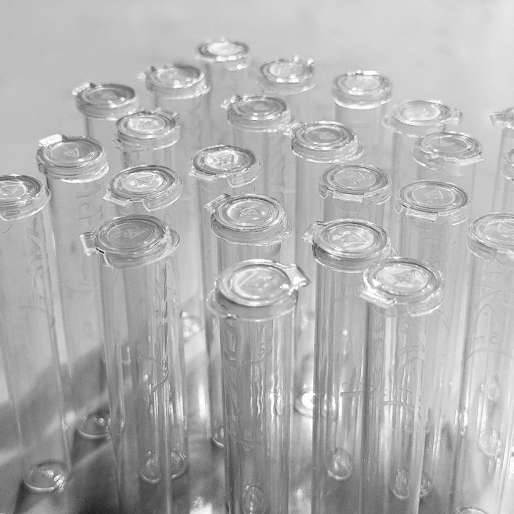 API Test Tubes 24 Vials with Attached Snap Top Caps Replacement Test Tubes