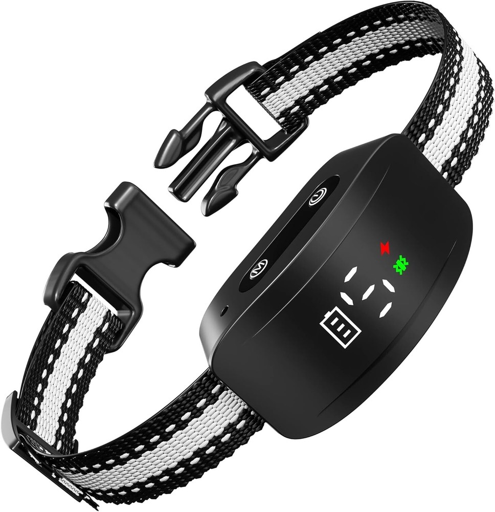 Comfortable Dog Bark Collar with Beep, Vibration & Optional Shock – All Sizes
