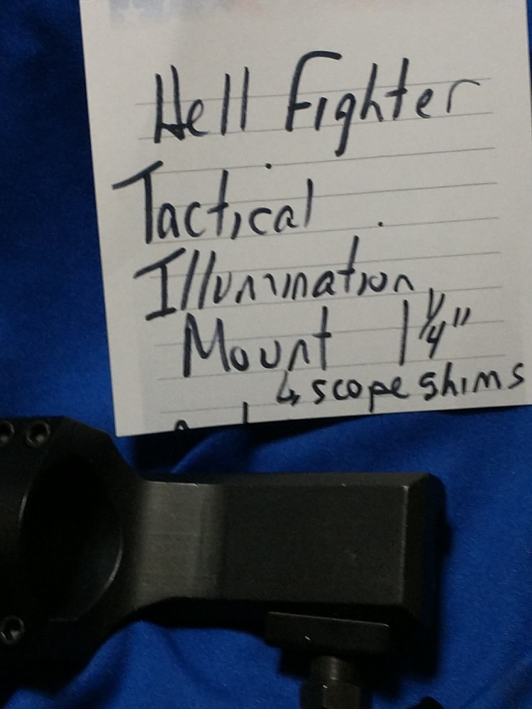 HELLFIGHTER TACTICAL ILLUMINATION MOUNT & SHIMS 1 1/4" RING FLASHLIGHT MOUNT