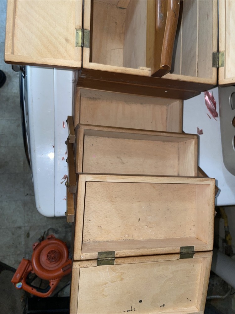 vintage sewing box wood
