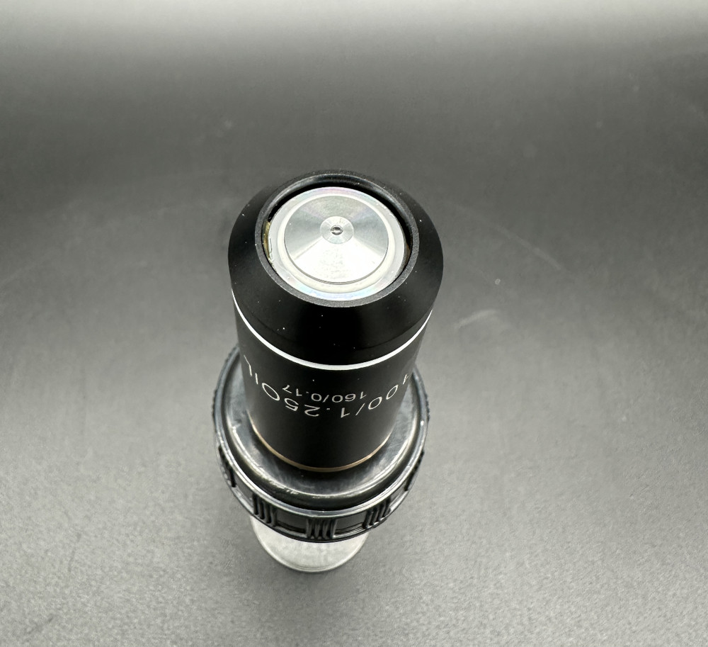 AmScope 100X Achromatic Microscope Oil Immersion Objective with Black Finish