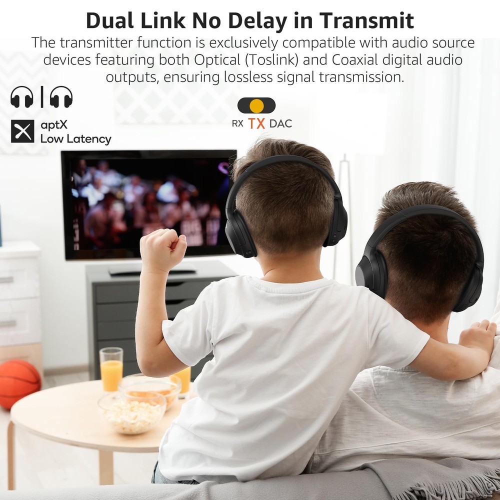 DS700 HiFi Bluetooth Audio Transmitter Receiver for TV, Long Range Wireless A...