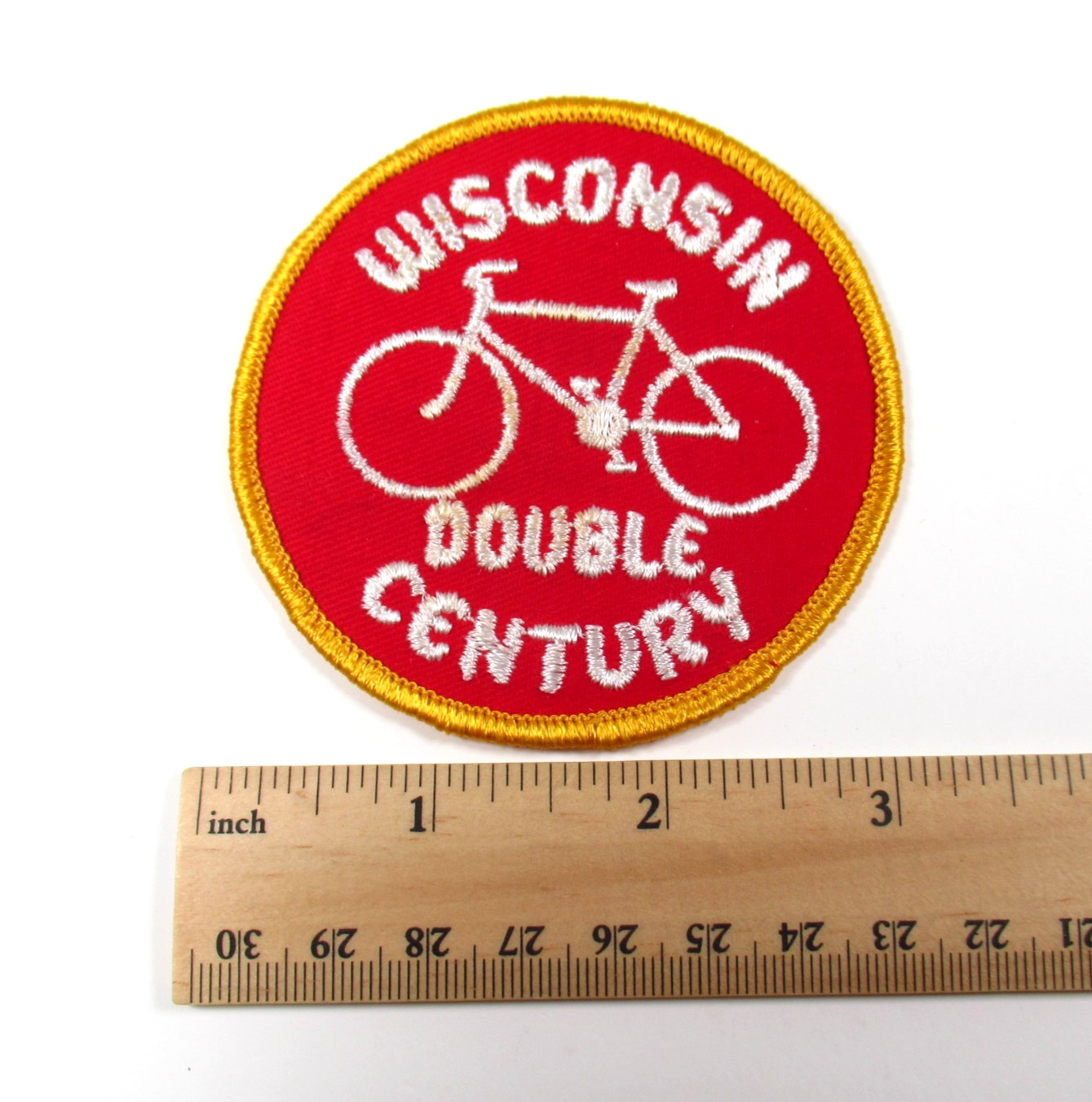 Wisconsin Double Century Bicycling Patch Vintage Cycling Sew On