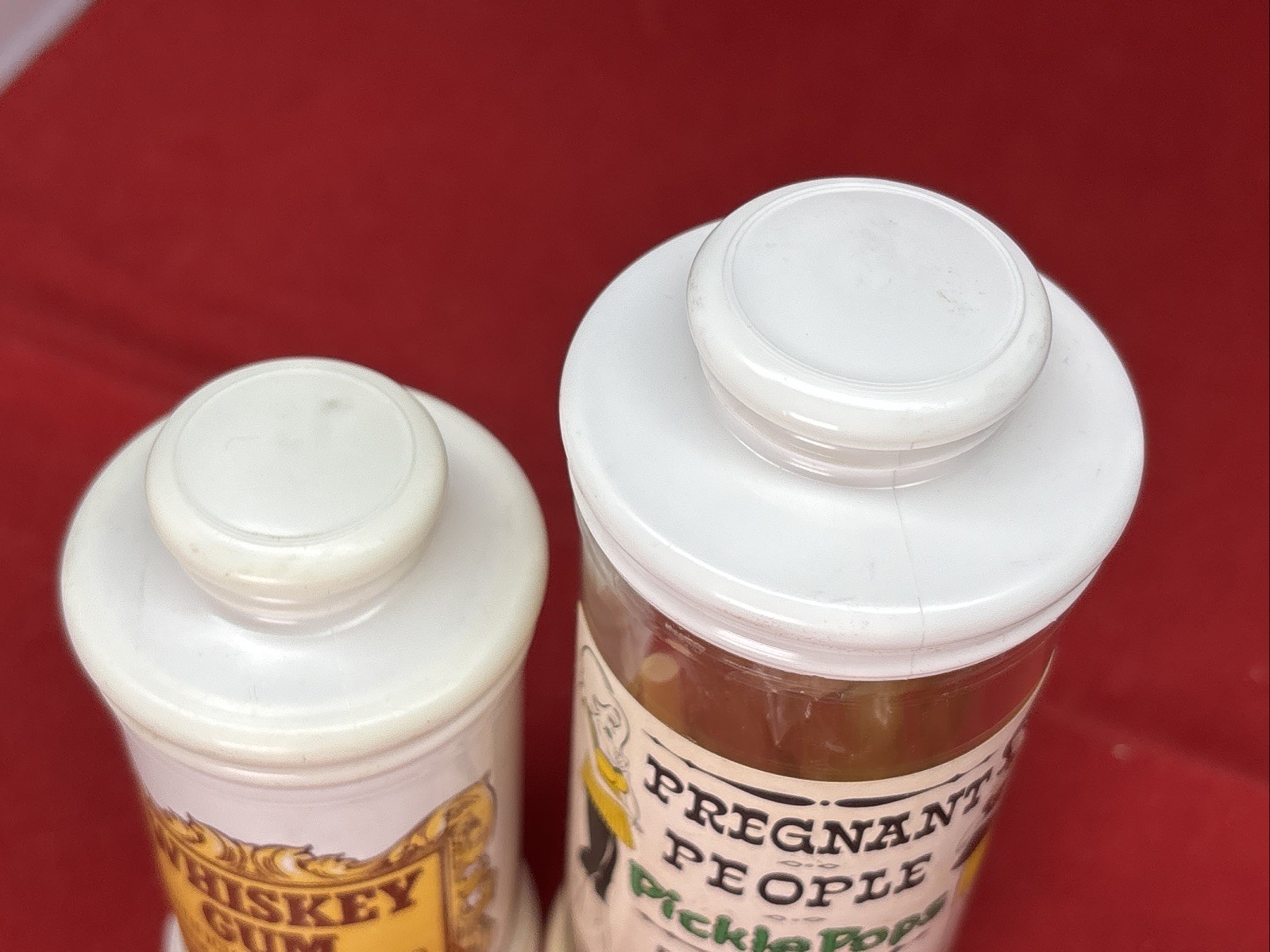 Vintage 1960s Fun Adult Novelty Candy-Pregnant People Pickle Pops & Whiskey Gum