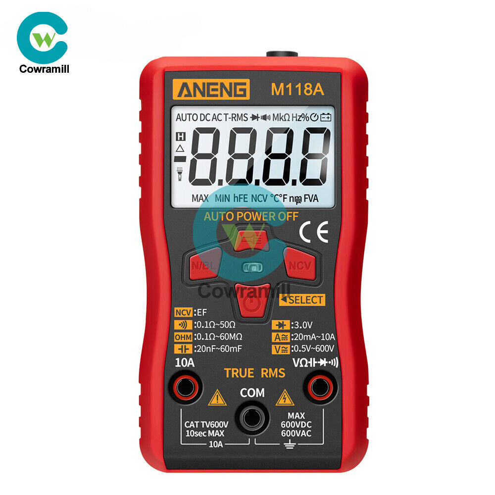 Digital Multimeter AC DC Voltmeter Ammeter Ohmmeter Volt Tester Meter M118A