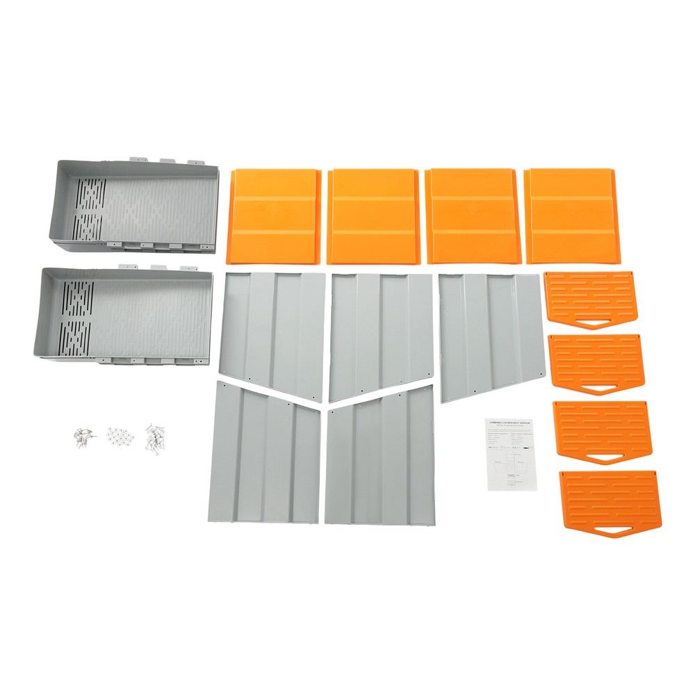 Orange Chicken Nesting Box Modern 4-Compartment Chicken Nesting Box PP NEW