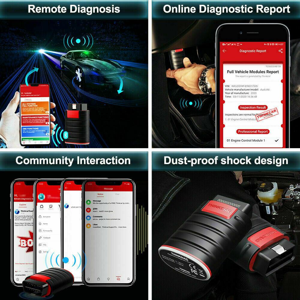 2024 THINKDIAG Bidirectional OBD2 Scanner Car Diagnostic Tool Full Software Free