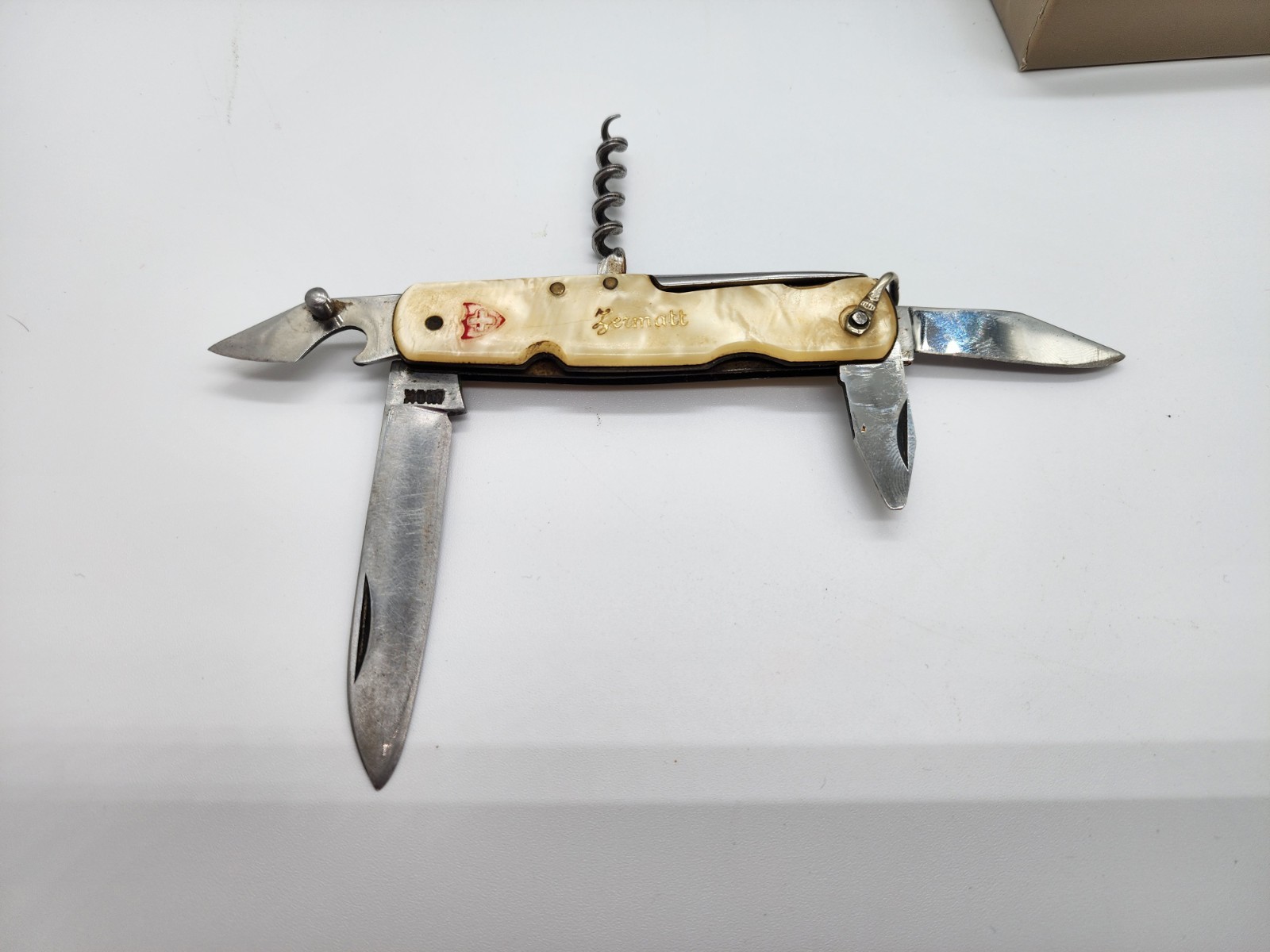 Victorinox INOX Swiss Army Cracked Ice Pocket Knife Multi Tool- Zermatt- 6 BLADE