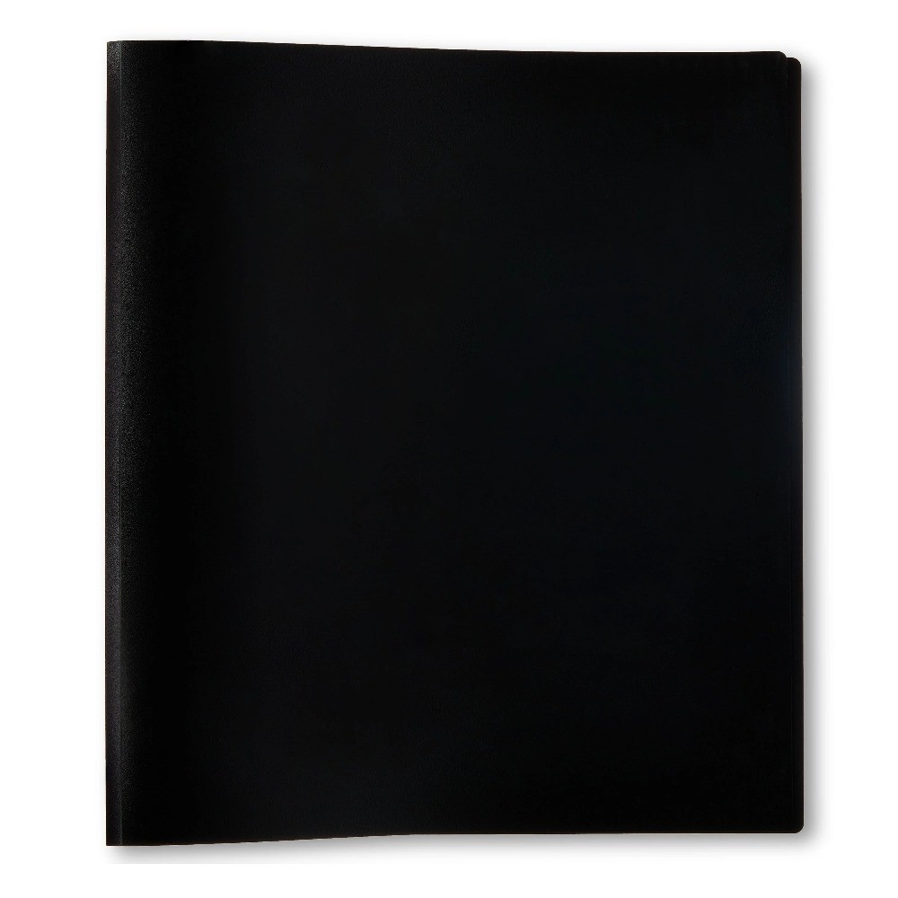 Round Ring Binder 1 Inch Black 6 Pack Poly Standard