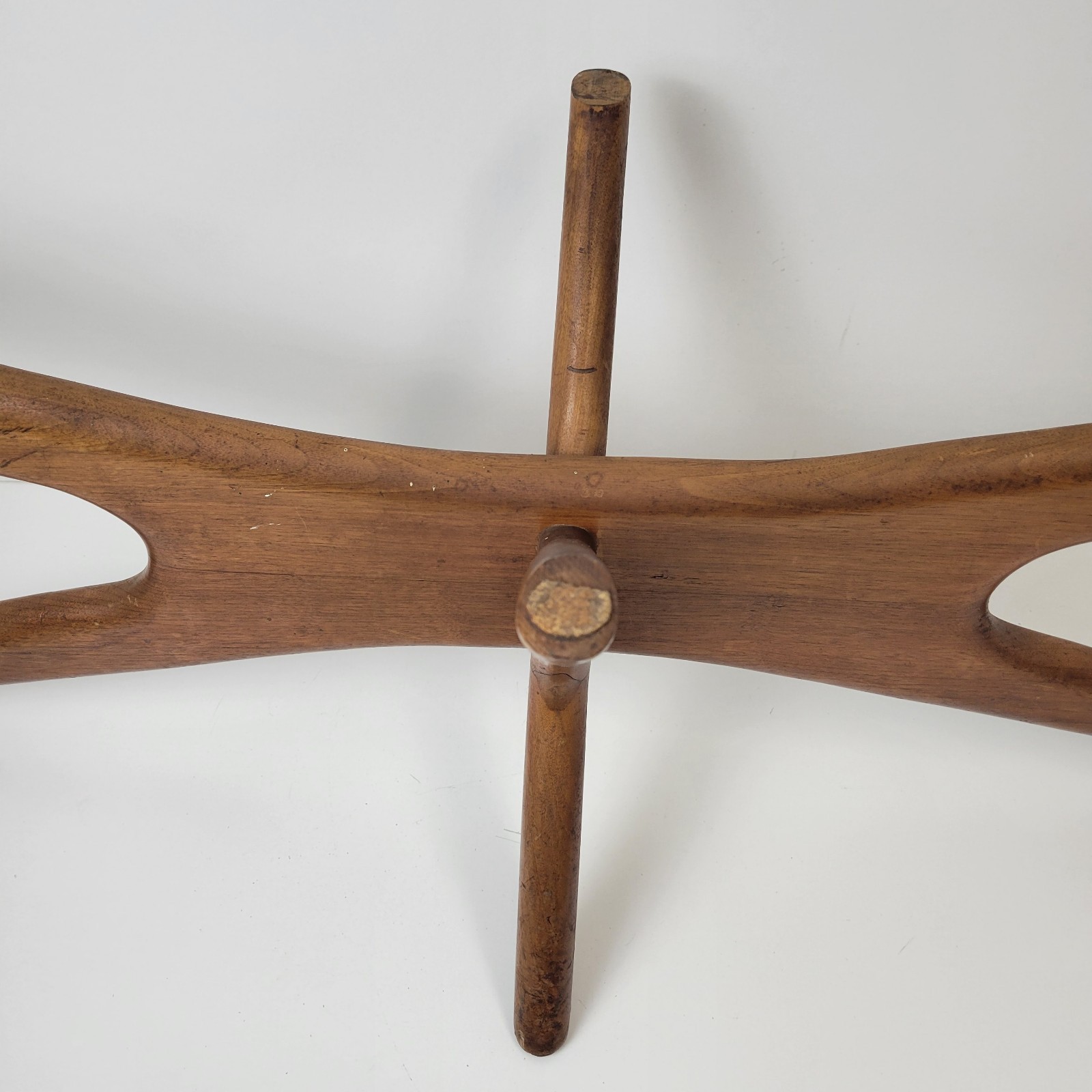 Vintage Adrian Pearsall Mid Century Walnut Jacks Coffee Table