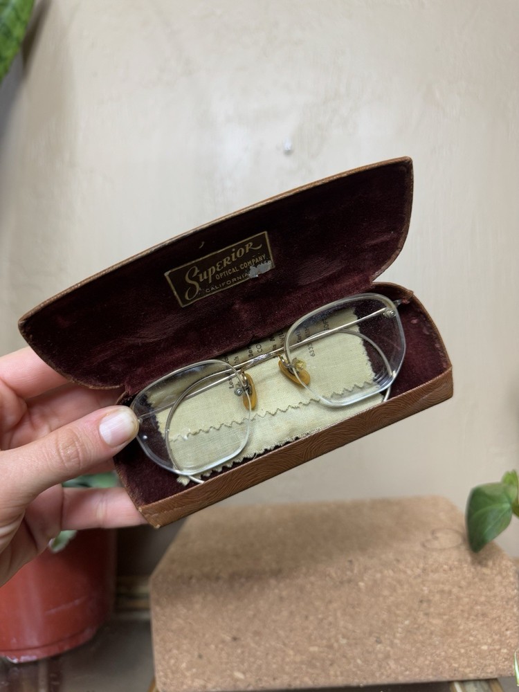 Vintage Wire Bifocals with Case