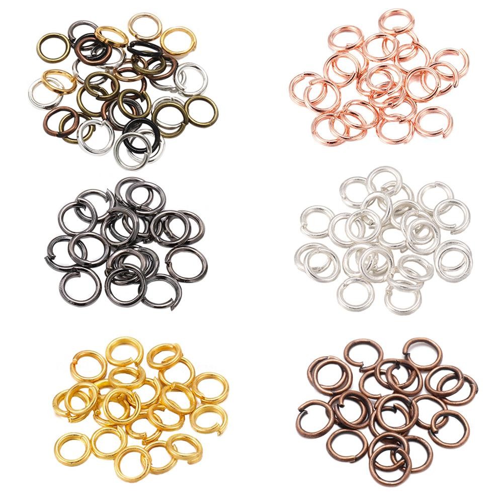 50-200pcs/lot 3-20 Mm Jump Rings Split Rings Connectors for Diy Jewelry Finding