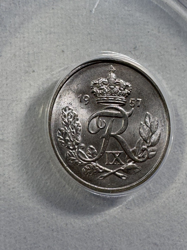 1957 Denmark 10 Ore Graded MS 65 by ANACS