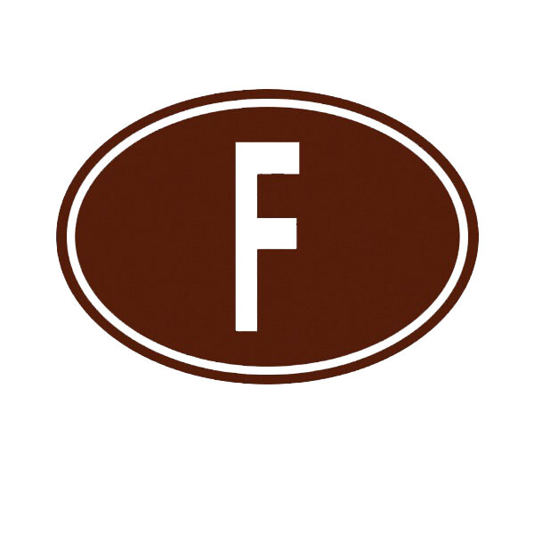 France Oval Sticker Decal