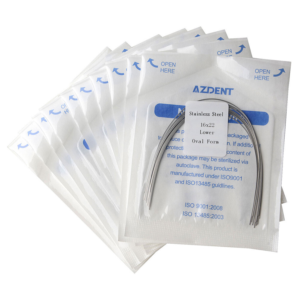 AZDENT Dental Orthodontic Arch Wire Stainles Steel Rectangular Ovoid/Nature Form