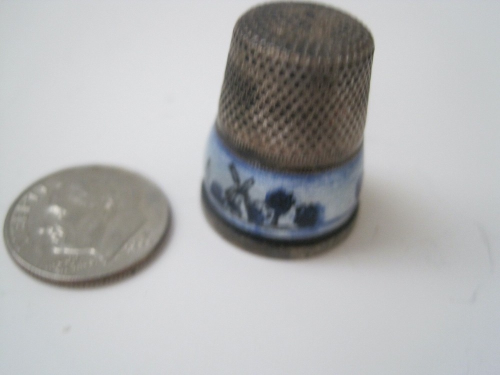 Delft Blue Sterling Thimble Boats
