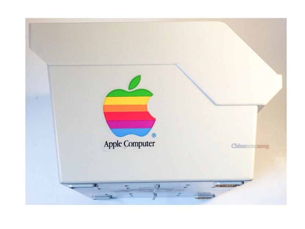 Vintage Floppy Disk Storage Case w/ Apple Computer Stickers