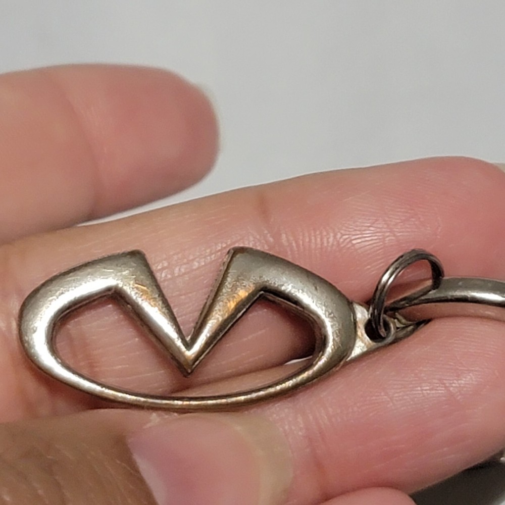 Two INFINITI Logo And Lock Keychain, Silver