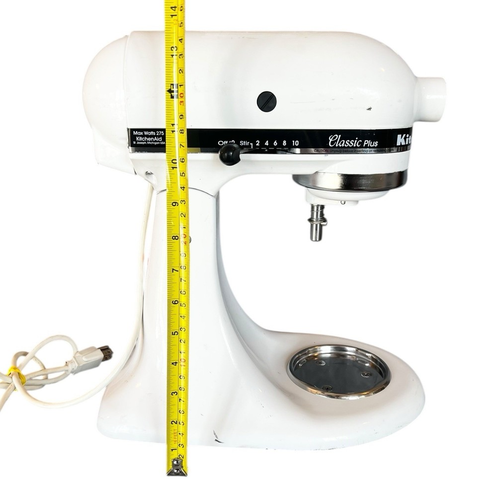 Kitchen Aid Model No KSM75WH Classis Plus Table Top Mixer