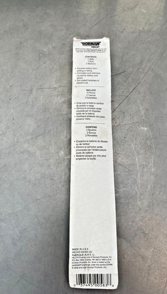 00583 Genuine Dorman BATTTERY HOLD DOWN KIT