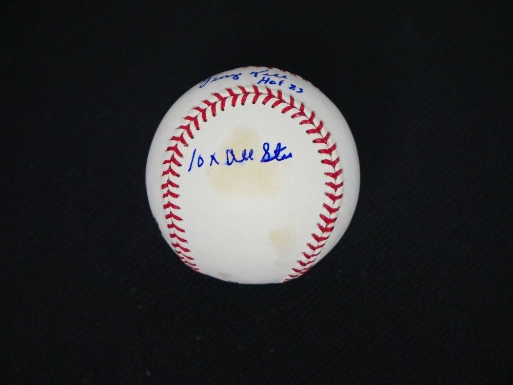 GEORGE KELL SIGNED OMLB BASEBALL WITH TWO INSCRIPTIONS - PSA COA