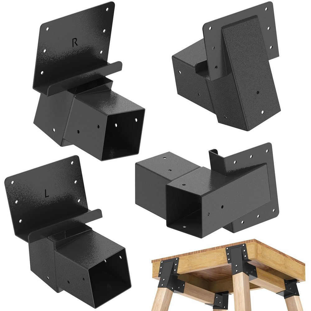 Heavy Duty Deer Stand Brackets 4x4 Compound Angle Bracket Powder Coated Elevated