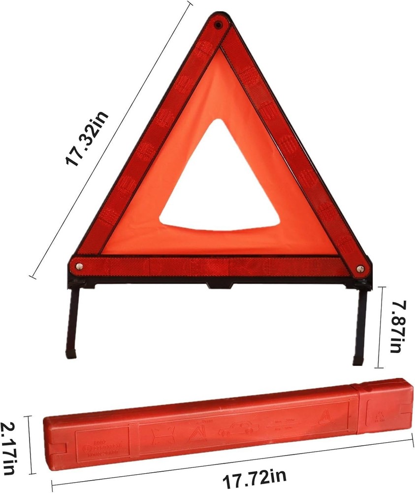 Reflective Warning Triangle for Vehicles, Emergency Warning Triangle Roadside...