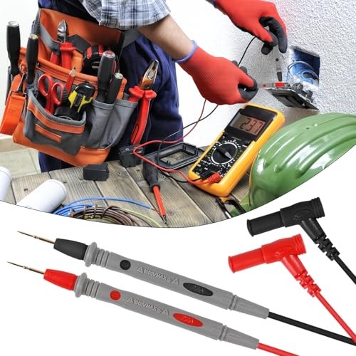 Test Leads 1000V 20A Ultra-Sharp Gold-Plated Test Probe Lead for Multimeter