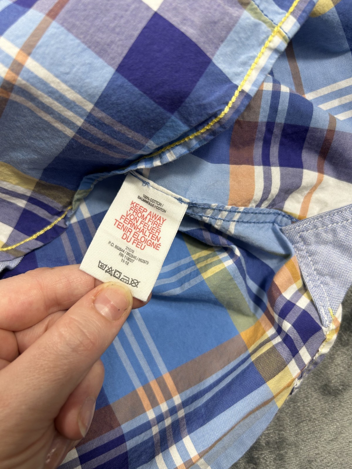 Mini Boden Button Up Shirt 5-6 Y EUC LOT of 2 Blue Plaid and Sailboats