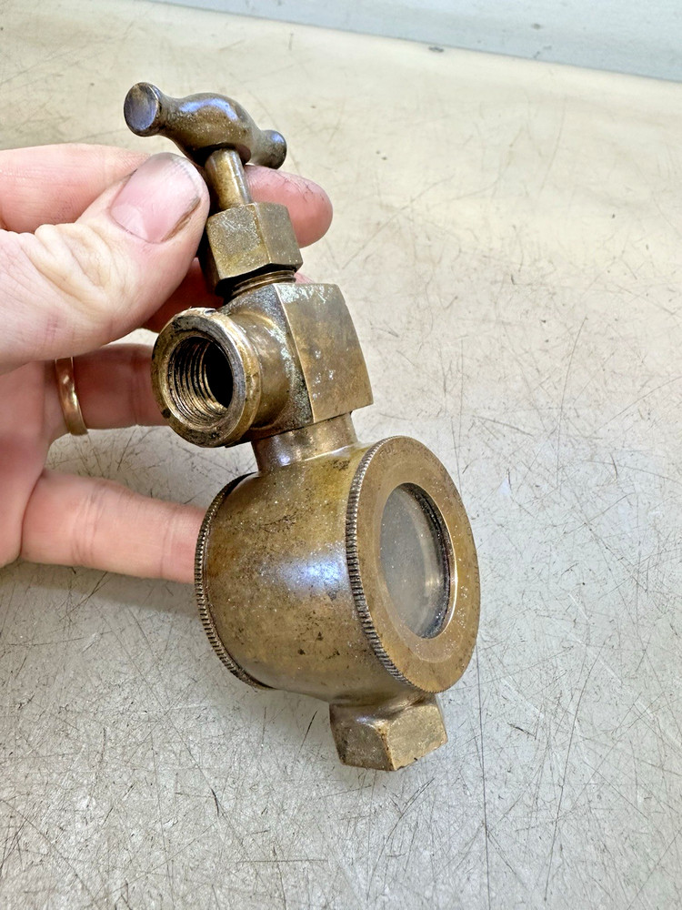 LUNKENHEIMER DRIP SIGHT OILER Brass Lubricator or Old Gas Engine