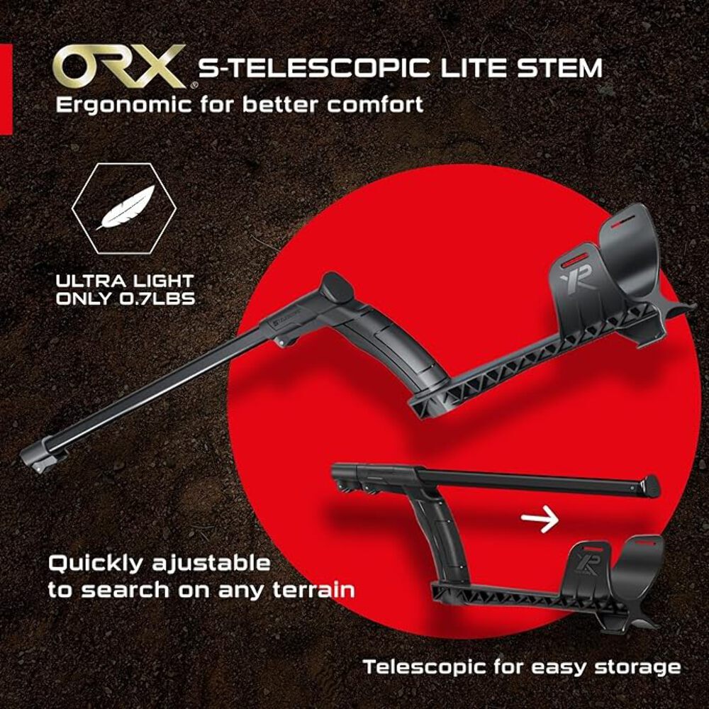 XP ORX Metal Detector With 11" Searchcoil, S-TELESCOPIC Lite Stem, Remote Contro