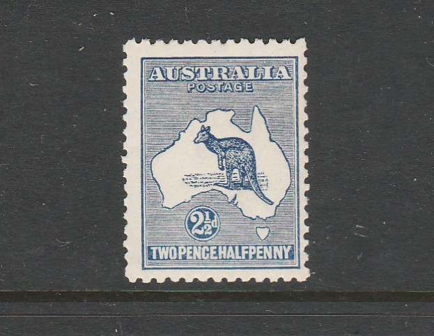 1917 THIRD WATERMARK 2½d INDIGO KANGAROO "MINT UNHINGED" SG 36 CHEAP1