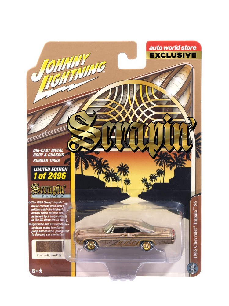 Johnny Lightning 1965 Chevy Impala SS Lowrider (Custom Bronze Poly) (Auto World