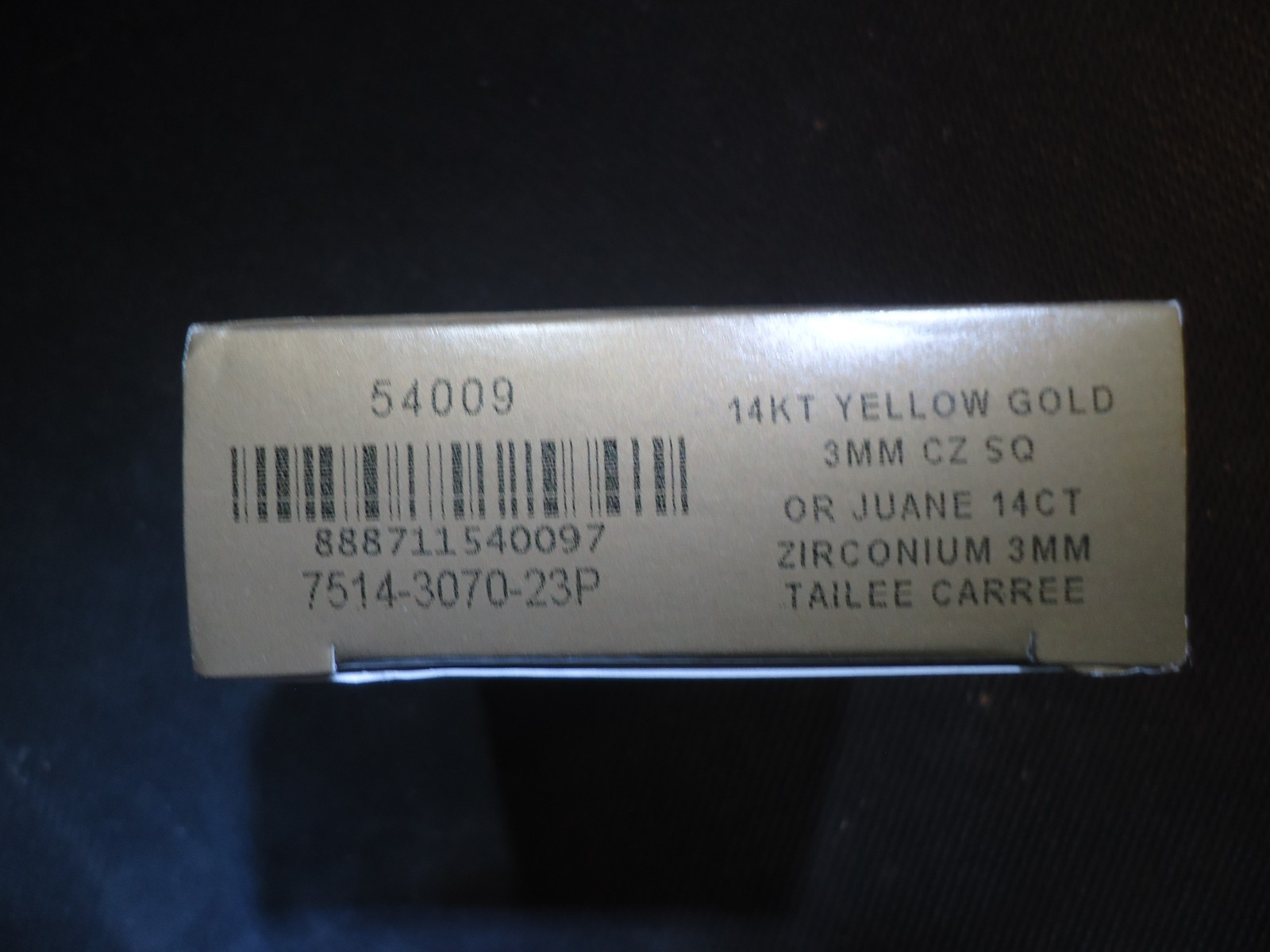 System 75 Prong Set Princess Cut Piercing Studs - 3x3 - Cubic Zirconia - 14K Yel