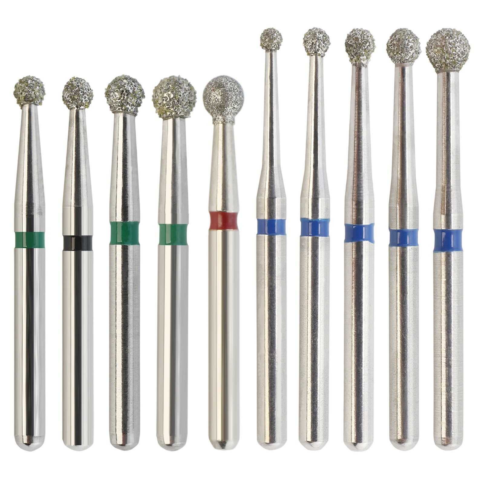 Dental Diamond Burs Round Ball Surgical Bur FG Coarse Fine Long High Speed 801
