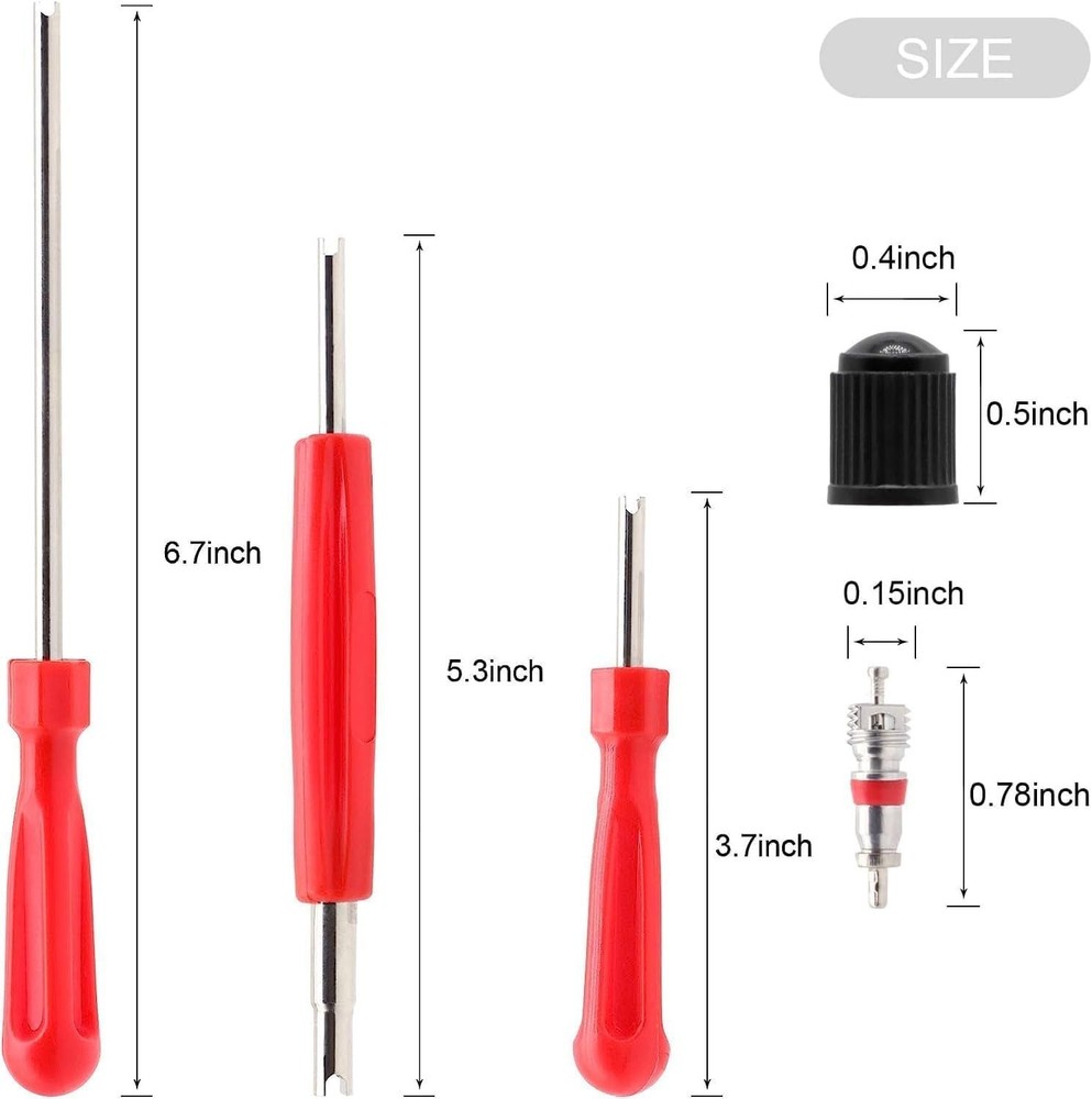 Tire Valve Stem Core Remover&Installer/Replacement Tool Kit For TR413 Valve Core